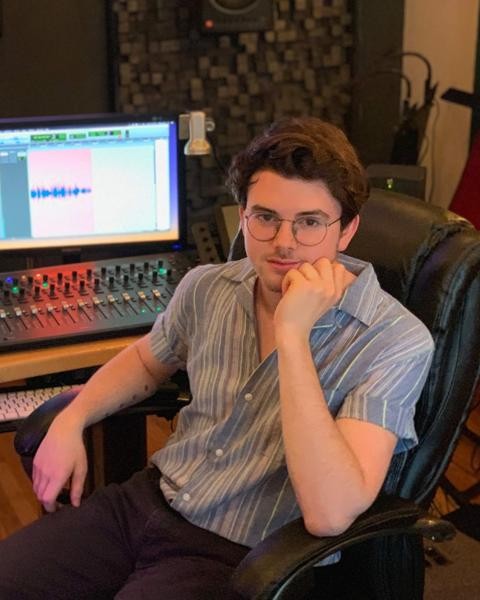 Patrick Zimmon, founder of Floof Studio, in his studio
